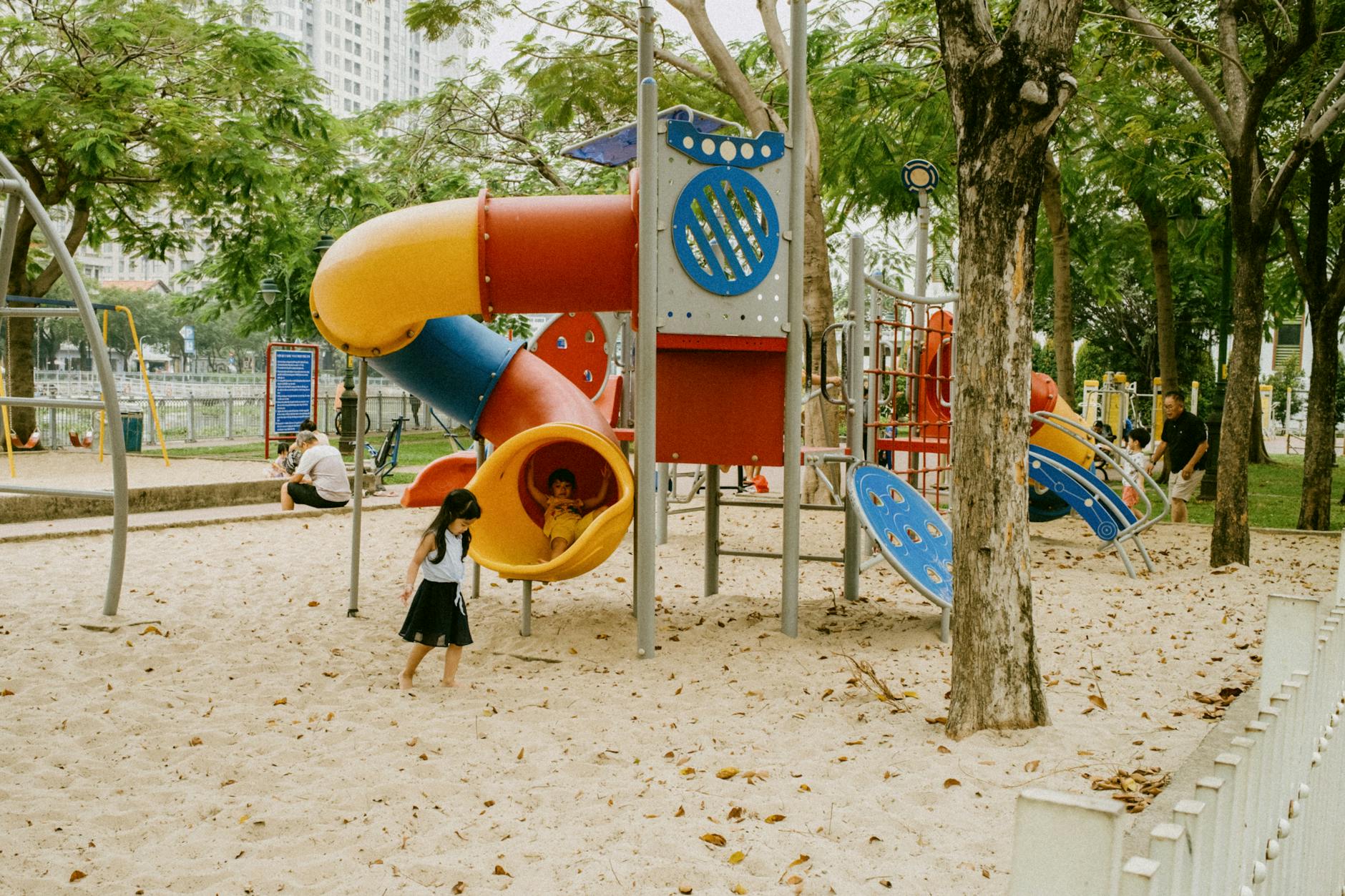 Manchester for Families: The Complete Kids & Family Guide 2 Children playing in a Manchester playground