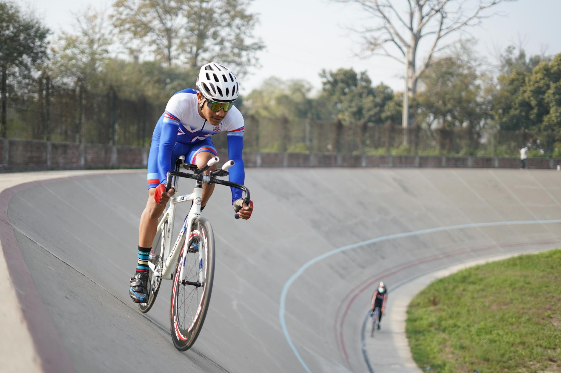 Indoor cycling track at the Manchester Velodrome — National Cycling Centre