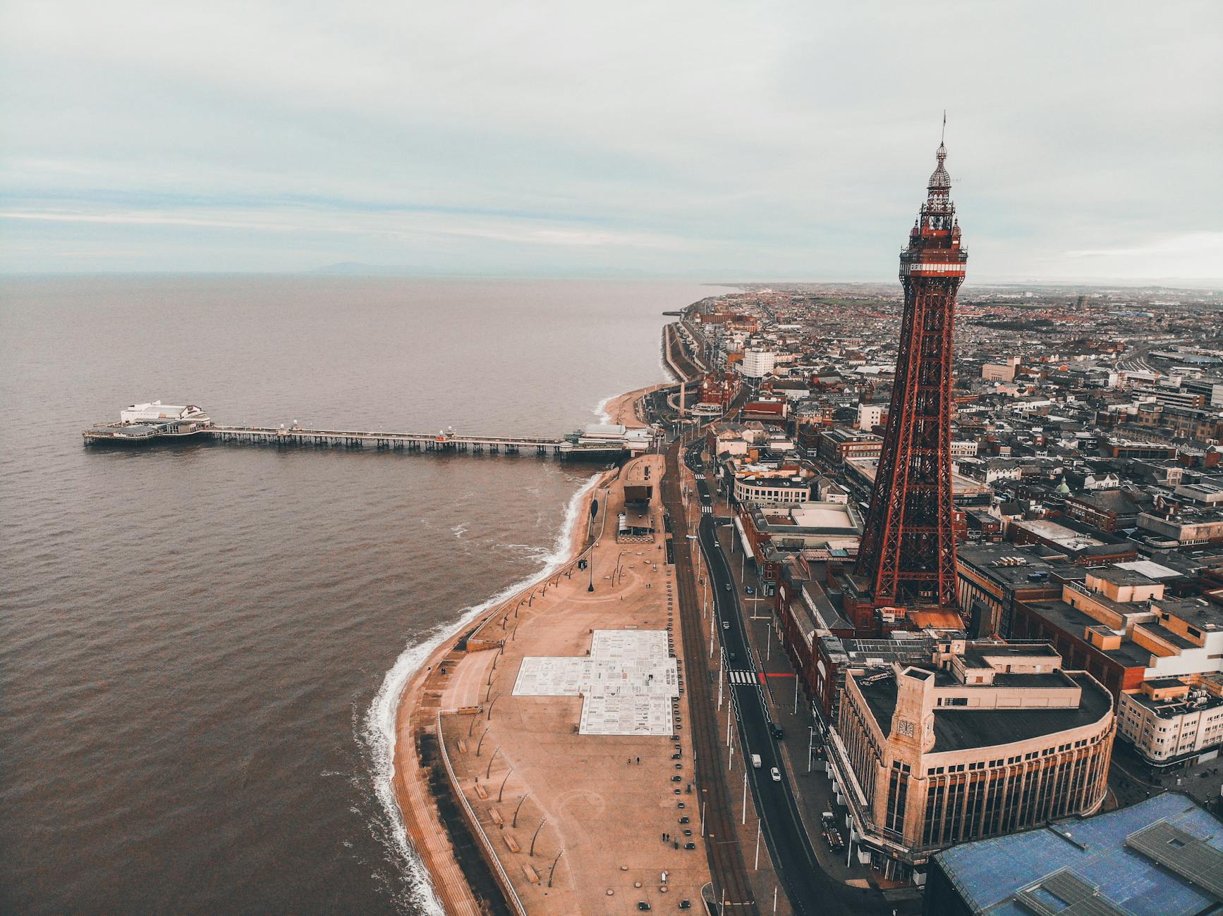 Blackpool Tower seafront promenade illuminations seaside resort