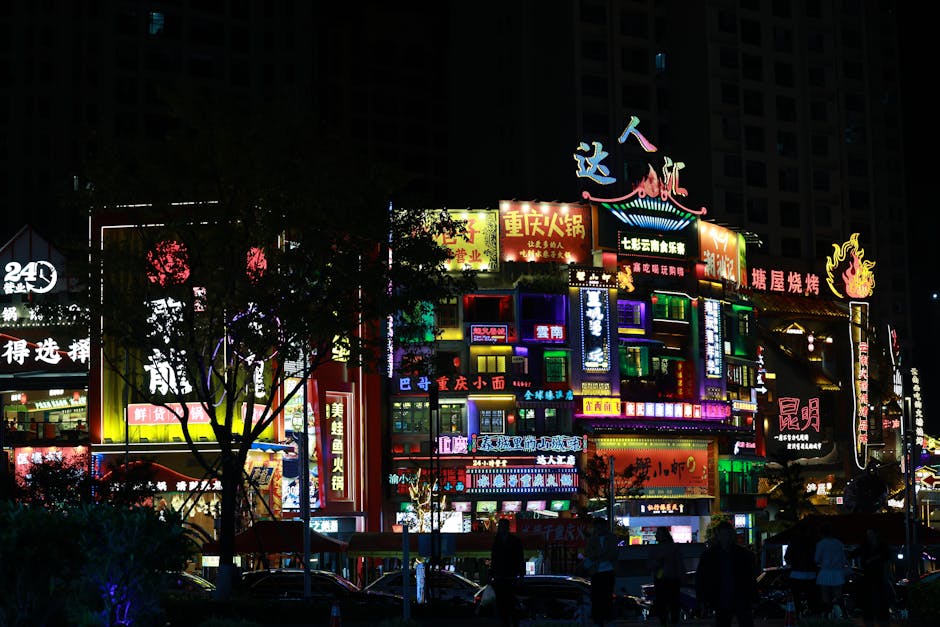 Manchester nightlife neon city