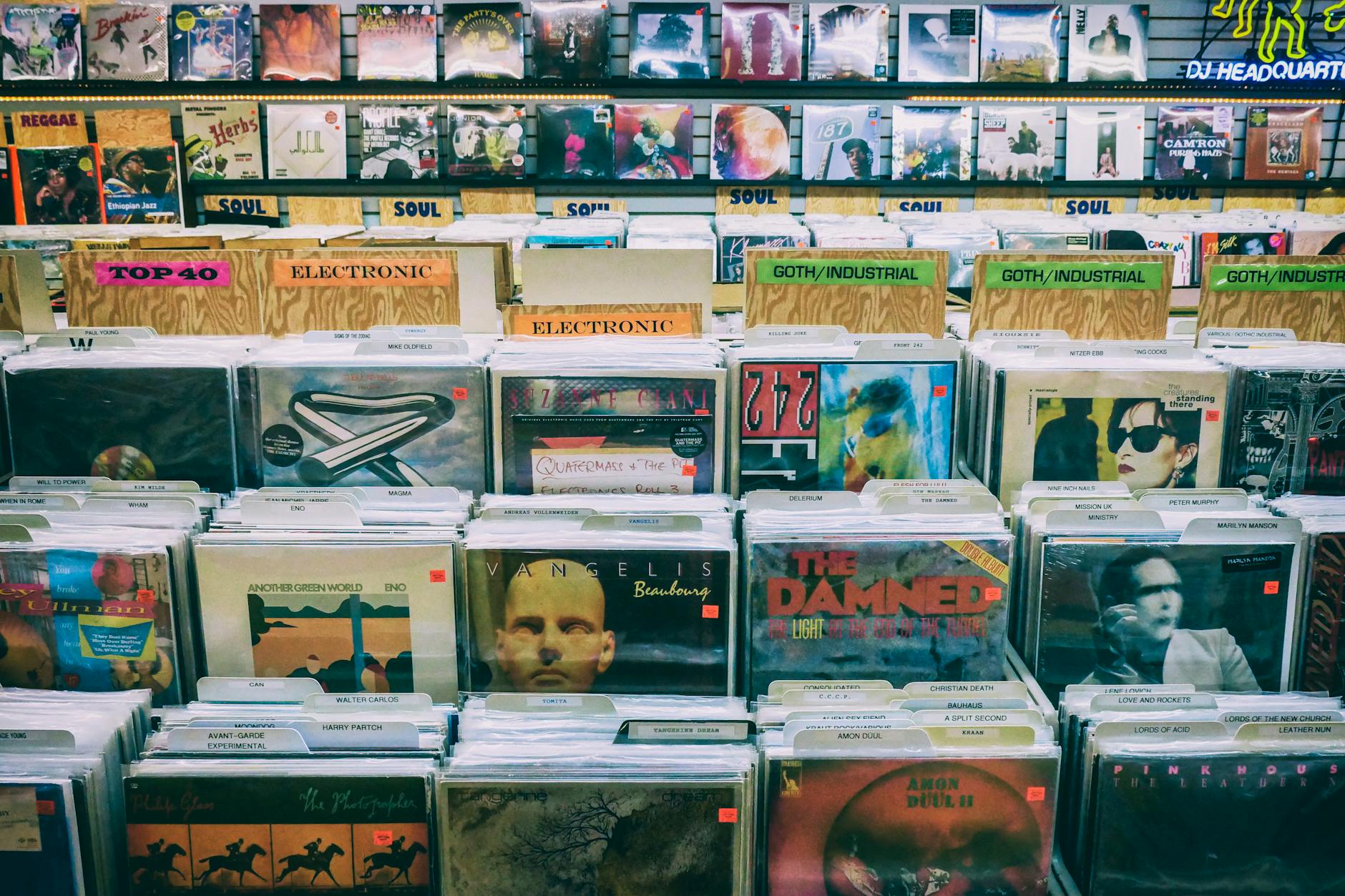 Best Vintage & Charity Shops in Manchester (2026 Guide) 5 Vintage record shop vinyl LPs Manchester Northern Quarter music