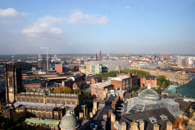 Manchester Month by Month: The Year-Round Visitor's Calendar 4 Manchester city centre rooftops from above the Cathedral on a clear day